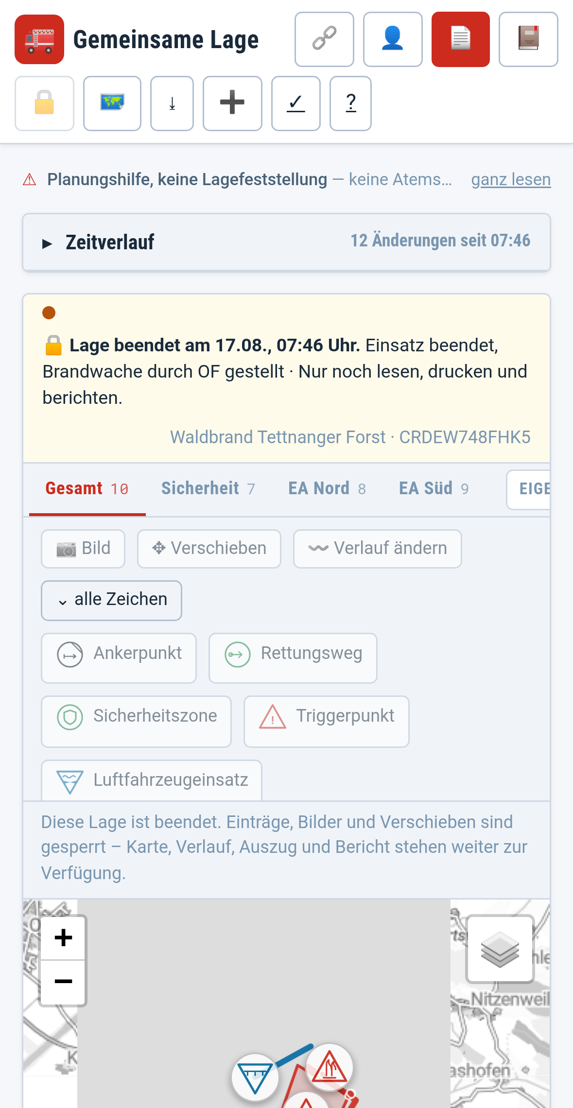 Die Lage auf einem Telefon