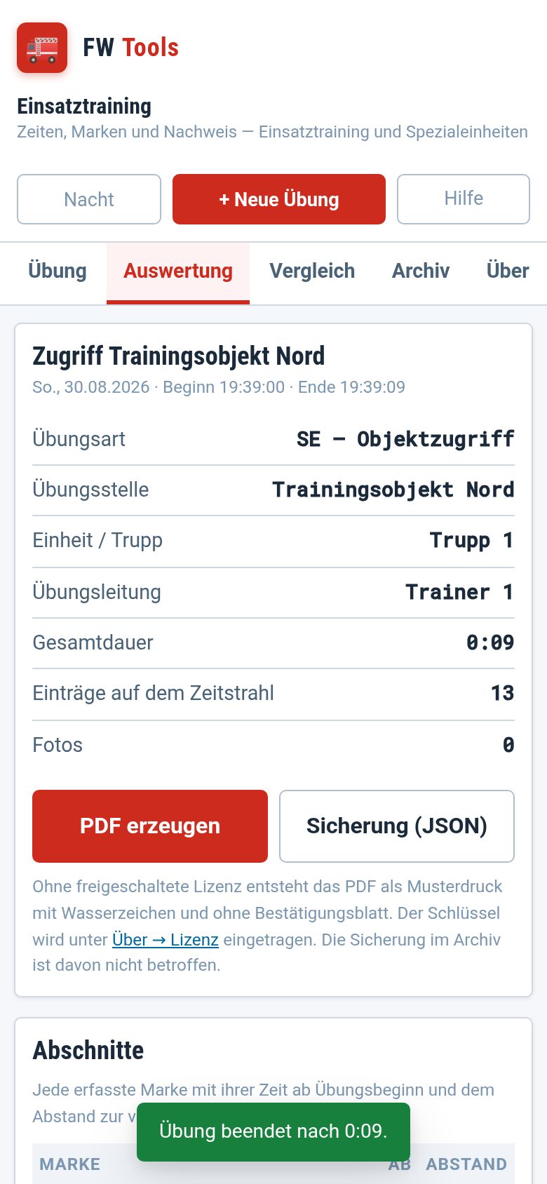 Zeitstrahl auf dem iPhone