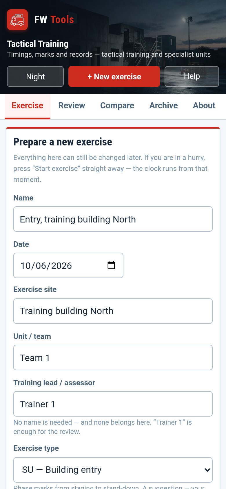 Preparing a run on the iPhone