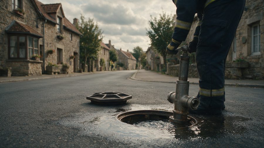 Kartenansicht des Hydrantenübungs-Trainers mit geplanter Route